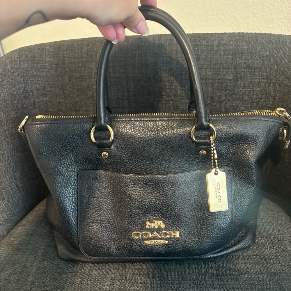 Coach Black Leather Satchel